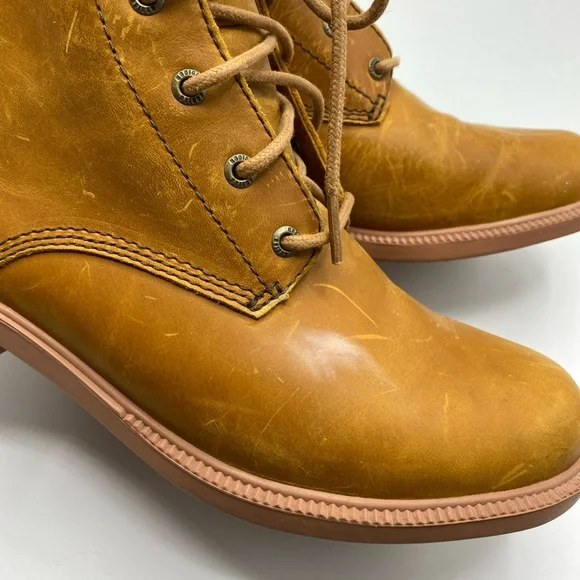 Kodiak Canada Leather Lace Up Waterproof Ankle Boots Thinsulate Camel 8 Women - Picture 7 of 8